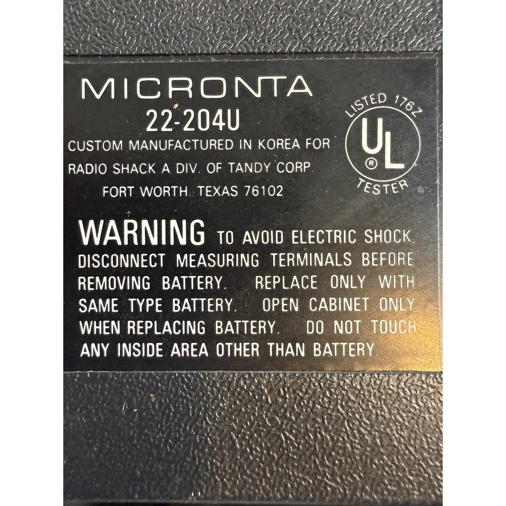 Micronta Range Doubler Multitester 43 Ranges Multimeter Voltage Tester 22-204-C